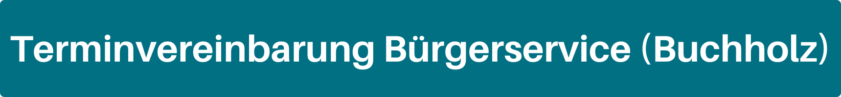 Vor blauem Hintergrund steht "Terminerinbarung Bürgerservice Buchholz". Link zur Terminvereinbarung Bürgerservice Buchholz.